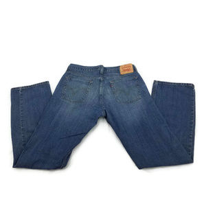 Levis 514 Blue Denim Slim Straight Low Rise Zip Fl